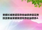 景順長城景盛雙息收益?zhèn)妥C券投資基金景順景盛雙息收益?zhèn)疉