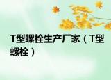 T型螺栓生產(chǎn)廠(chǎng)家（T型螺栓）