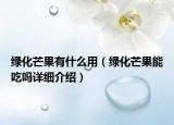 綠化芒果有什么用（綠化芒果能吃嗎詳細(xì)介紹）