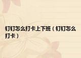 釘釘怎么打卡上下班（釘釘怎么打卡）