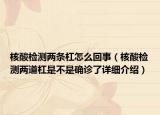 核酸檢測兩條杠怎么回事（核酸檢測兩道杠是不是確診了詳細(xì)介紹）