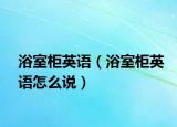 浴室柜英語（浴室柜英語怎么說）