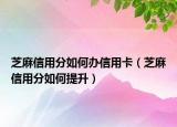 芝麻信用分如何辦信用卡（芝麻信用分如何提升）