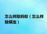 怎么樣除螞蟻（怎么樣除螨蟲）