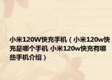 小米120W快充手機（小米120w快充是哪個手機 小米120w快充有哪些手機介紹）