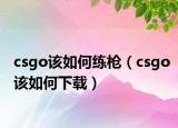csgo該如何練槍（csgo該如何下載）