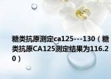 糖類抗原測定ca125---130（糖類抗原CA125測定結(jié)果為116.20）