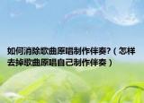 如何消除歌曲原唱制作伴奏?（怎樣去掉歌曲原唱自己制作伴奏）