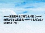 excel里面的書名號是怎么打的（excel的書名號怎么打出來 excel書名號怎么才能打出來介紹）