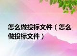 怎么做投標文件（怎么做投標文件）