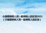 小規(guī)模納稅人和一般納稅人的區(qū)別2021（小規(guī)模納稅人和一般納稅人的區(qū)別）