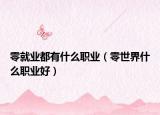 零就業(yè)都有什么職業(yè)（零世界什么職業(yè)好）