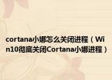cortana小娜怎么關(guān)閉進(jìn)程（Win10徹底關(guān)閉Cortana小娜進(jìn)程）