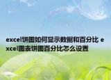 excel餅圖如何顯示數據和百分比 excel圖表餅圖百分比怎么設置