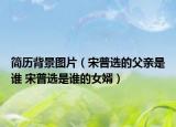 簡歷背景圖片（宋普選的父親是誰 宋普選是誰的女婿）