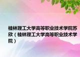 桂林理工大學(xué)高等職業(yè)技術(shù)學(xué)院蘇欣（桂林理工大學(xué)高等職業(yè)技術(shù)學(xué)院）