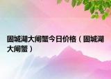 固城湖大閘蟹今日價格（固城湖大閘蟹）