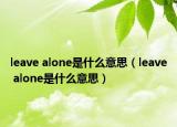 leave alone是什么意思（leave alone是什么意思）