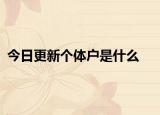今日更新個體戶是什么