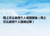 網(wǎng)上怎么查詢個(gè)人信用報(bào)告（網(wǎng)上怎么查詢個(gè)人信用記錄）