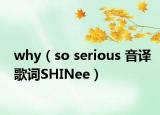 why（so serious 音譯歌詞SHINee）