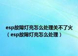 esp故障燈亮怎么處理關(guān)不了火（esp故障燈亮怎么處理）