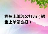 鱷魚上單怎么打vn（鱷魚上單怎么打）