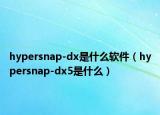 hypersnap-dx是什么軟件（hypersnap-dx5是什么）