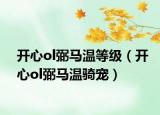 開(kāi)心ol弼馬溫等級(jí)（開(kāi)心ol弼馬溫騎寵）