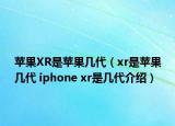 蘋果XR是蘋果幾代（xr是蘋果幾代 iphone xr是幾代介紹）