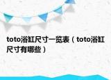 toto浴缸尺寸一覽表（toto浴缸尺寸有哪些）