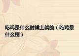 吃雞是什么時候上架的（吃雞是什么梗）