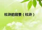 杜滸的背景（杜滸）