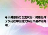 今天健康碼怎么變灰碼（健康碼成了灰碼在哪里提交轉(zhuǎn)碼申請?jiān)敿?xì)介紹）