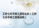 工作七天不給工資怎么辦（工作七天不給工資違法嗎）