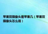 蘋(píng)果雙攝像頭是蘋(píng)果幾（蘋(píng)果雙攝像頭怎么用）
