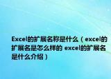 Excel的擴(kuò)展名稱是什么（excel的擴(kuò)展名是怎么樣的 excel的擴(kuò)展名是什么介紹）