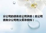 分公司的債務(wù)總公司承擔（總公司債務(wù)分公司有義務(wù)承擔嗎）