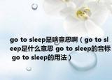 go to sleep是啥意思?。╣o to sleep是什么意思 go to sleep的音標(biāo) go to sleep的用法）