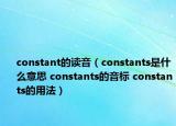 constant的讀音（constants是什么意思 constants的音標(biāo) constants的用法）
