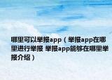 哪里可以舉報(bào)app（舉報(bào)app在哪里進(jìn)行舉報(bào) 舉報(bào)app能夠在哪里舉報(bào)介紹）