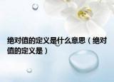 絕對值的定義是什么意思（絕對值的定義是）