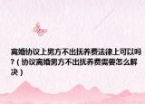 離婚協(xié)議上男方不出撫養(yǎng)費(fèi)法律上可以嗎?（協(xié)議離婚男方不出撫養(yǎng)費(fèi)需要怎么解決）