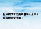 糖尿病飲食指南食譜表大全集（糖尿病飲食指南）
