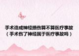 手術(shù)造成神經(jīng)損傷算不算醫(yī)療事故（手術(shù)傷了神經(jīng)屬于醫(yī)療事故嗎）