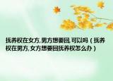 撫養(yǎng)權(quán)在女方,男方想要回,可以嗎（撫養(yǎng)權(quán)在男方,女方想要回?fù)狃B(yǎng)權(quán)怎么辦）
