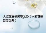 人過世后債務(wù)怎么辦（人去世債務(wù)怎么辦）