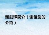 謝劍鋒簡(jiǎn)介（謝佳劍的介紹）