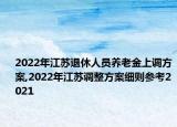 2022年江蘇退休人員養(yǎng)老金上調(diào)方案,2022年江蘇調(diào)整方案細則參考2021