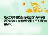 男女雙方申請(qǐng)結(jié)婚,婚姻登記機(jī)關(guān)不予登記的情況有（有婚姻登記機(jī)關(guān)不予登記的情況嗎）
